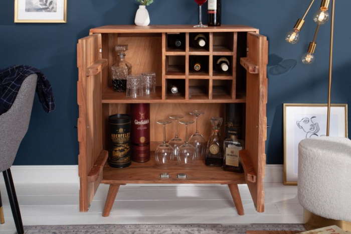 Bar din lemn masiv de salcăm lăcuit Mystic 76 cm [3]