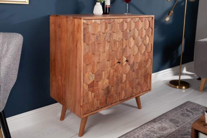 Bar din lemn masiv de salcăm lăcuit Mystic 76 cm [2]