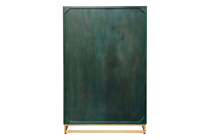 Bar GOLDEN SUNSET 140 cm 3D din lemn de mango, turcoaz [11]