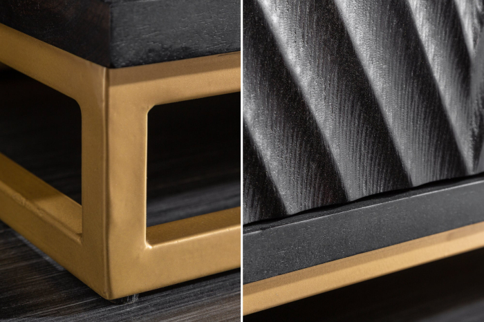 Bar SCORPION din lemn de mango negru, 140 cm [9]