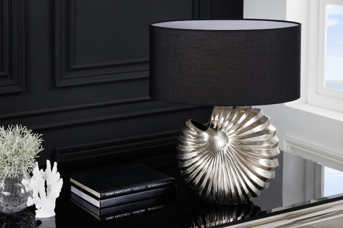 Baza, lampă de masă SHELL argintie, fără abajur [3]