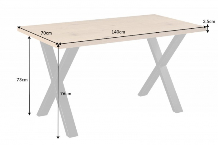 Birou din MDF și cadru metalic Loft, 140 cm [7]