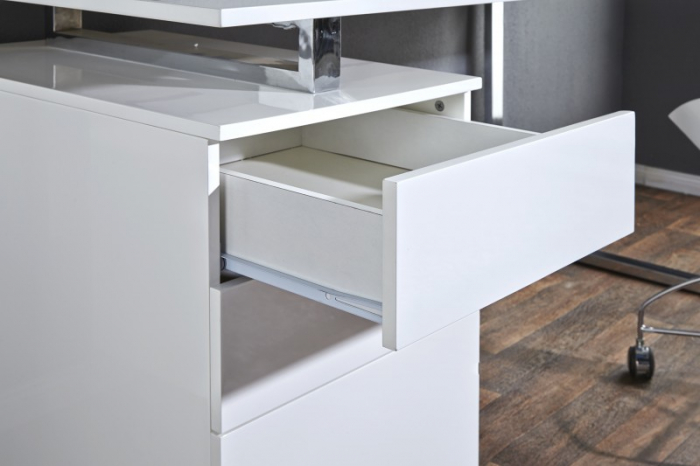 Birou din MDF lucios si metal Compact,160 cm [5]