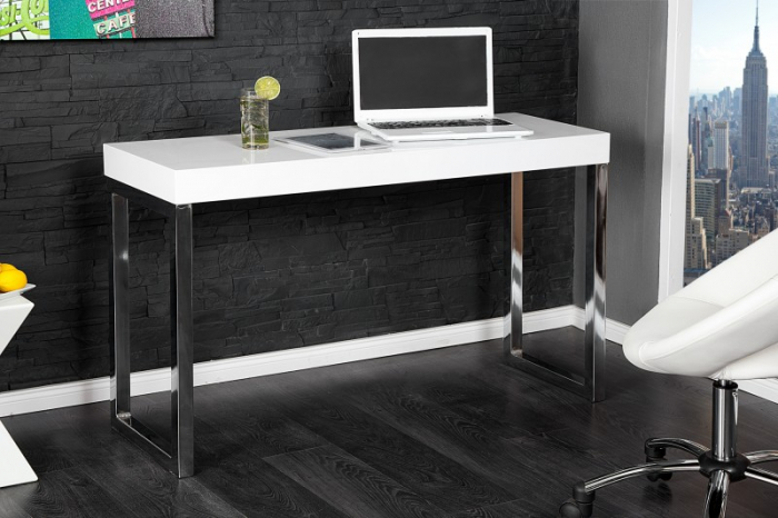 Birou din MDF lucios si metal 120x40 cm [3]
