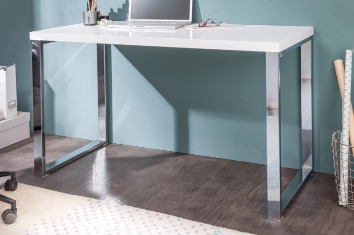 Birou din MDF lucios si metal 120x60 cm [2]