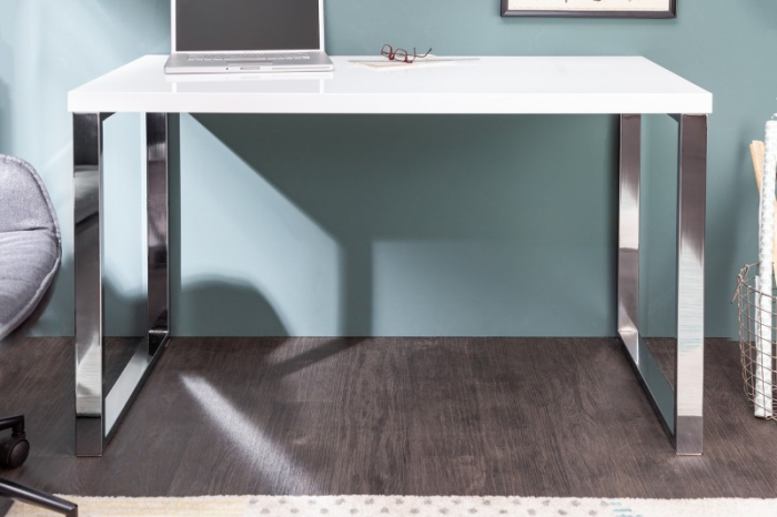 Birou din MDF lucios si metal 120x60 cm [3]