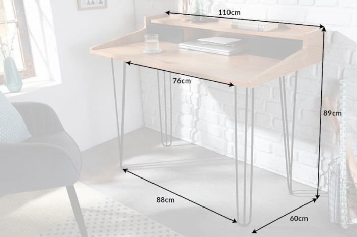 Birou din MDF și cadru metalic Studio 110 cm [7]