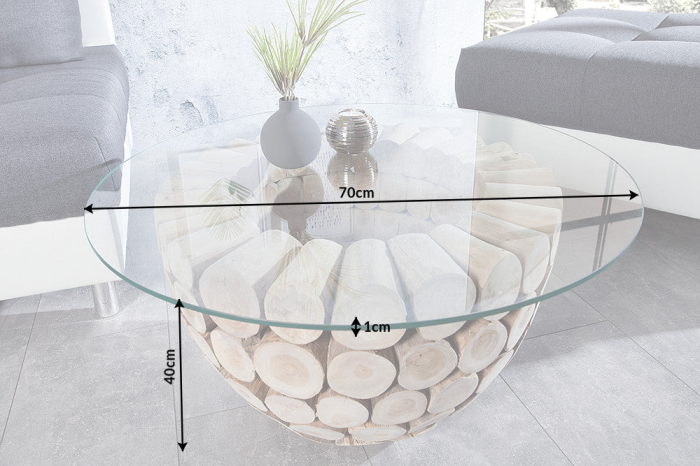 Blat de sticla pentru masuta de cafea, 70 cm [3]