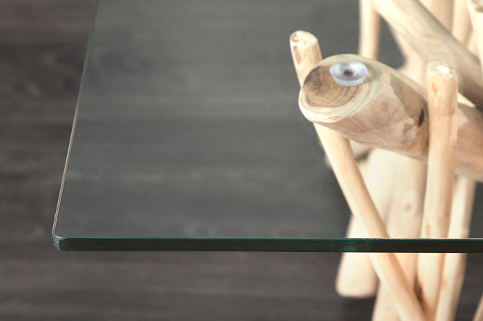 Blat de sticla pentru masuta de cafea patrata, 80x80 cm [2]