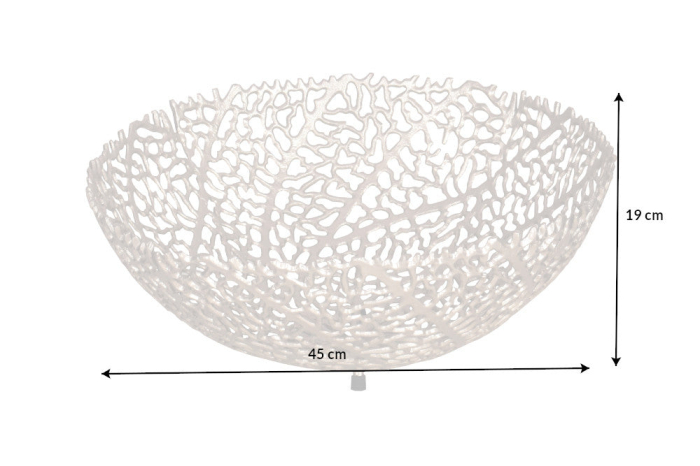 Bol ABSTRACT LEAF 45 cm argintiu [9]