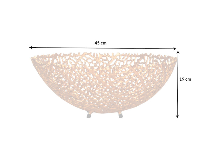 Bol ABSTRACT LEAF 45 cm auriu [9]