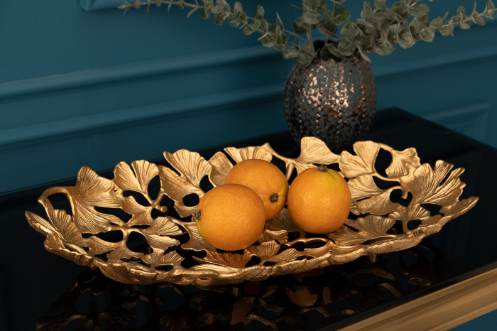 Bol decorativ FRUNZE DE GINKGO 40x26cm auriu [3]