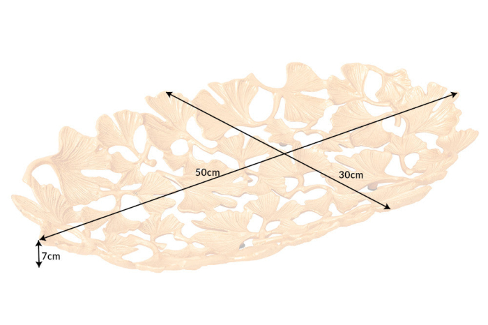 Bol decorativ FRUNZE DE GINKGO 50x30cm auriu [9]
