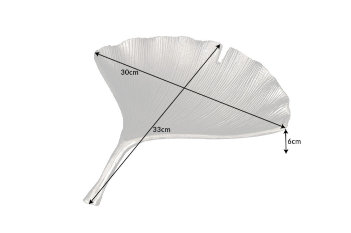 Bol decorativ GINKGO 33 cm argintiu [9]
