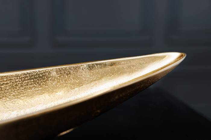 Bol decorativ GOLD LEAF 80 cm, aluminiu auriu antic [6]