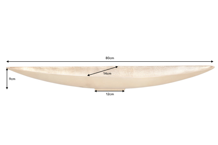 Bol decorativ GOLD LEAF 80 cm, aluminiu auriu antic [8]