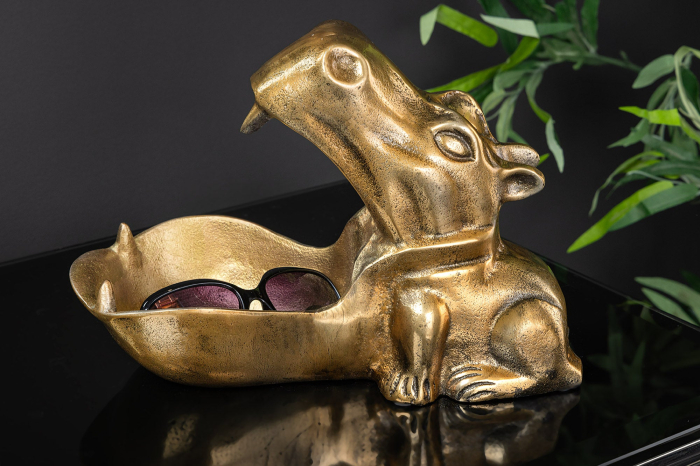 Bol decorativ HIPPO 30 cm aluminiu alamă [6]