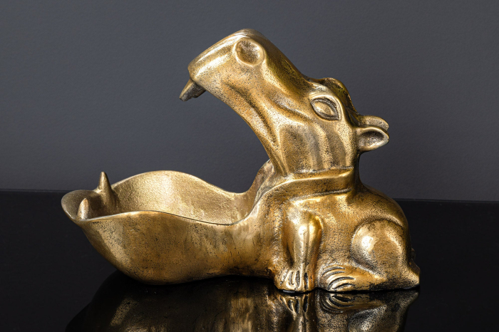 Bol decorativ HIPPO 30 cm aluminiu alamă [7]