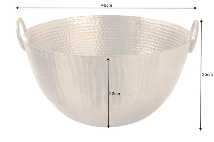 Bol decorativ ORIENT 40 cm cu efect de lovituri de ciocan auriu [9]