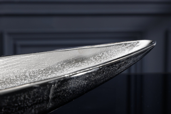 Bol decorativ SILVER LEAF 80 cm, aluminiu argintiu antic [7]