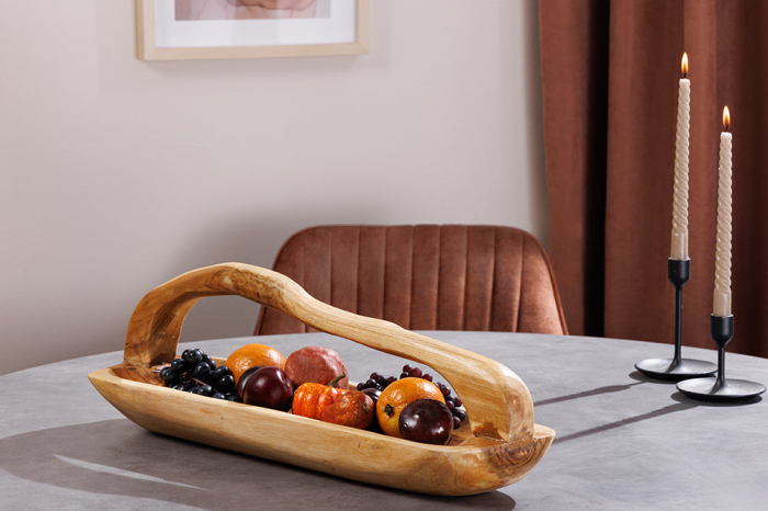 Bol din lemn de tec BALI 60 cm cu mâner [5]