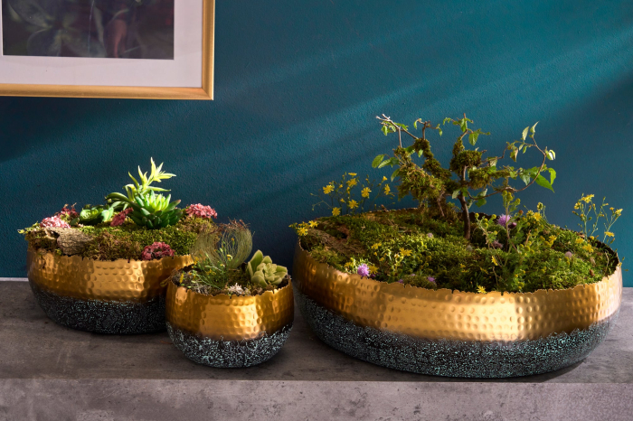 Bol ORIENT 52 cm auriu cu patină [6]