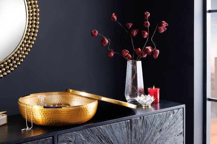 Bol ORIENT cu capac 40 cm aluminiu auriu [3]