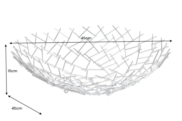 Bol pentru fructe STRUCTURE 45 cm metal argintiu [8]