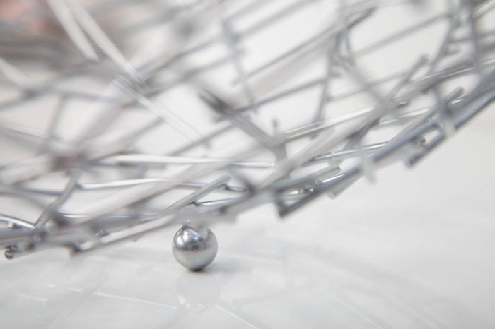 Bol pentru fructe STRUCTURE 45 cm metal argintiu [7]