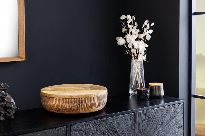 Bol PURE NATURE cu capac, 40 cm, lemn de mango [5]