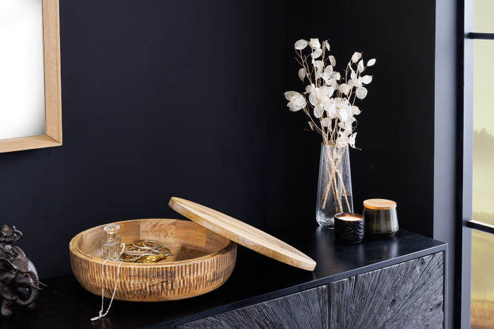 Bol PURE NATURE cu capac, 40 cm, lemn de mango [3]