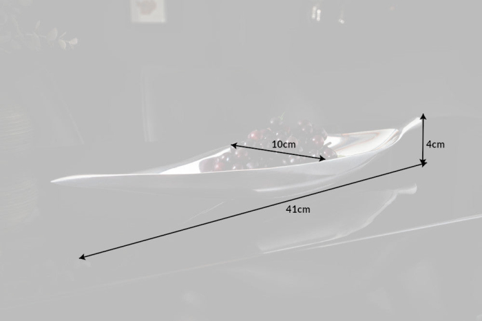 Bol SILVER LEAF 40 cm argintiu [7]