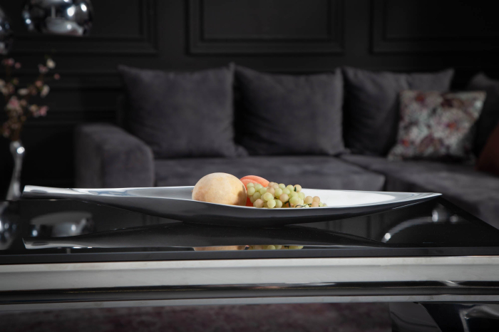 Bol SILVER LEAF 60x15cm argintiu [6]