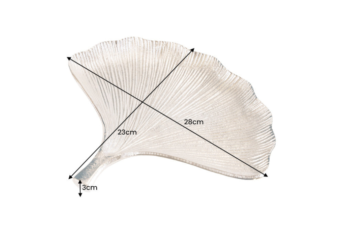 Boluri decorative GINKGO set de 3 argintii [10]
