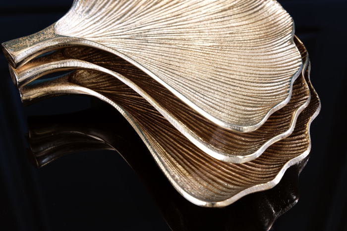 Boluri decorative GINKGO set de 3 aurii [8]