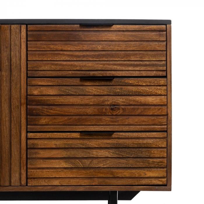 Bufet Abner din lemn de mango maro/negru 160 X 40 X 75 CM [5]
