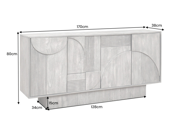 Bufet ART DECO din lemn de mango, 170 cm [11]
