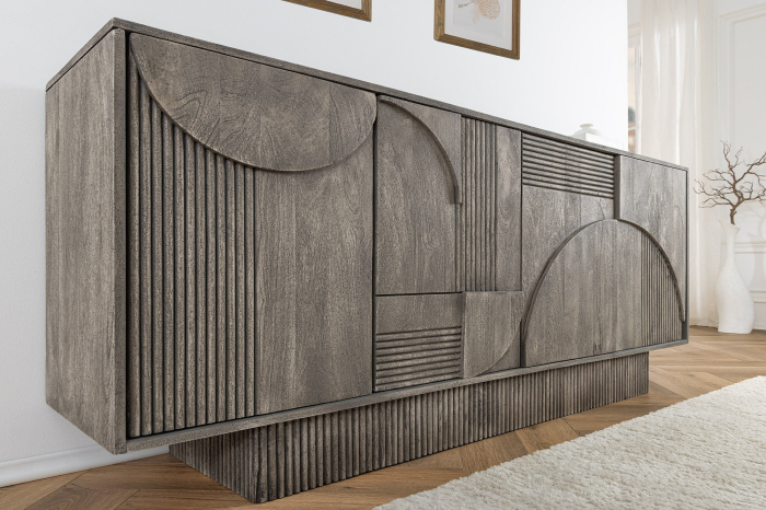 Bufet ART DECO din lemn de mango gri, 170 cm [6]