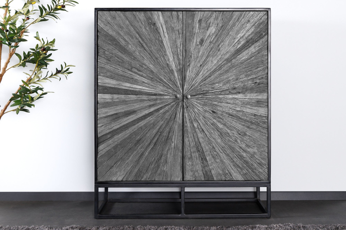 Bufet BARRACUDA din lemn de mango si lemn de tec gri, 120 cm [3]