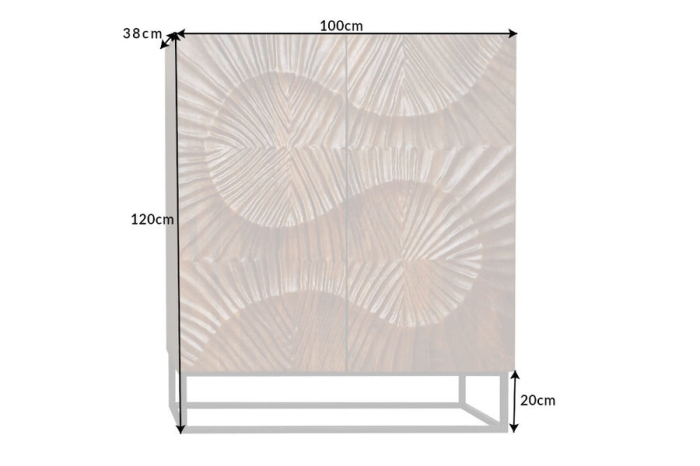 Bufet din lemn de mango maro Scorpion 120 cm [10]