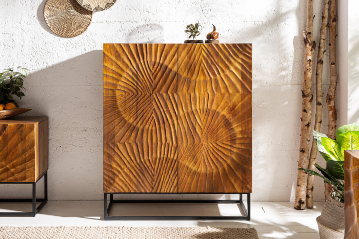 Bufet din lemn de mango maro Scorpion 120 cm [3]