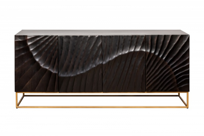 Bufet din lemn de mango negru Scorpion 177 cm [1]