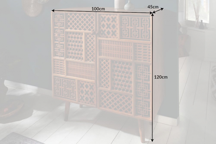 Bufet din lemn de mango Marrakesch 120 cm [9]