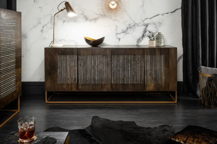 Bufet din lemn de mango Onyx 177 cm [3]