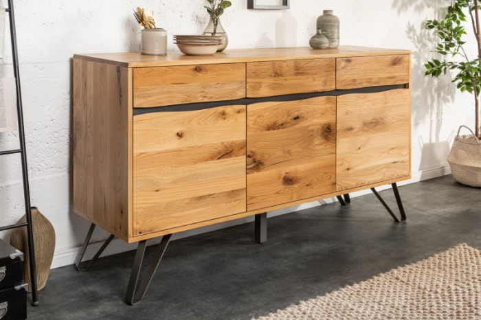 Bufet din lemn de stejar sălbatic Edge 160 cm [2]