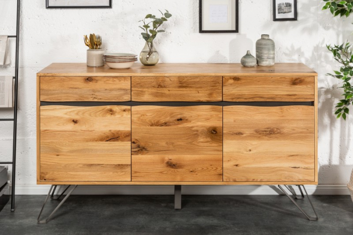 Bufet din lemn de stejar sălbatic Edge 160 cm [3]
