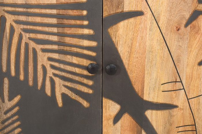 Bufet TROPICAL din lemn de mango antracit, 160 cm [5]