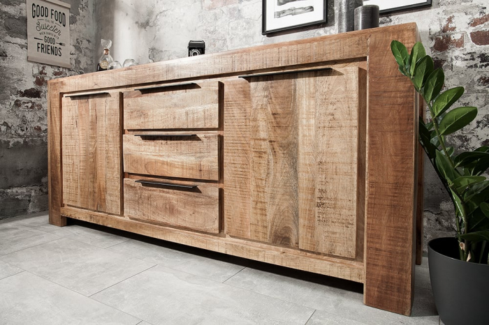 Bufet din lemn masiv de mango Iron Craft 175 cm [7]