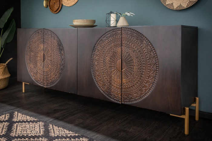 Bufet din lemn masiv de mango Mandala 177 cm [5]