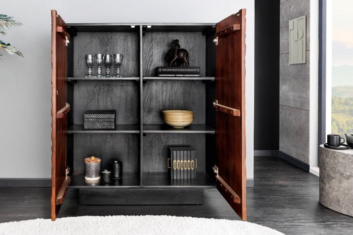 Bufet FLUID din lemn de salcam, 110 cm [4]